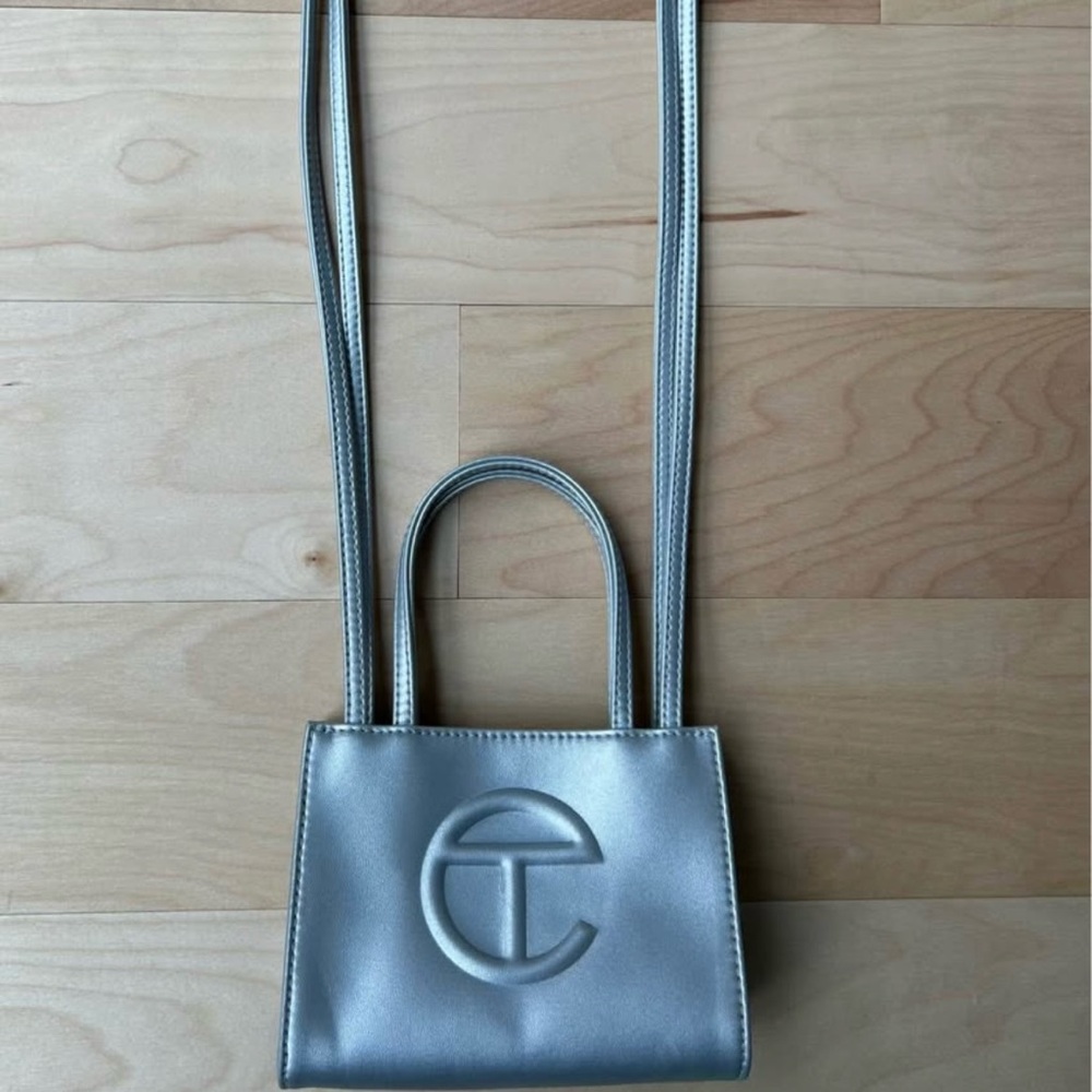 Telfar Silver Small Shopping Bag